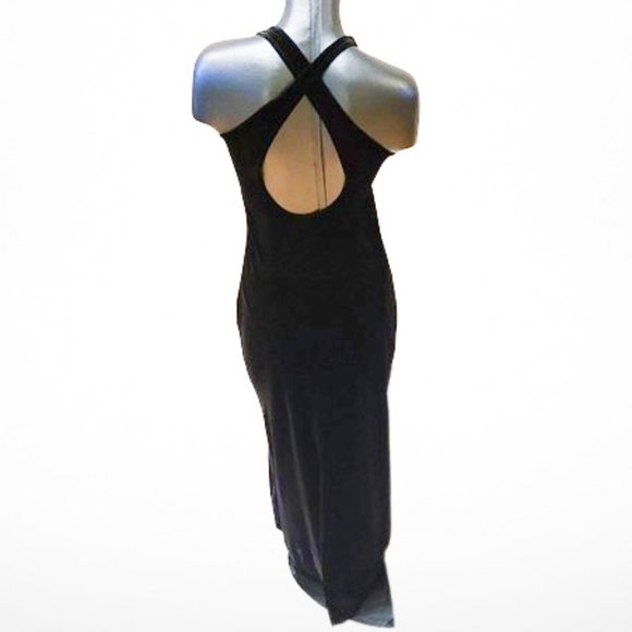 Laundry by Shelli Segal/ Compliance Alliance 1995 black velvet long dress Size S - Picture 6 of 8
